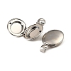 Floral Embossed Brass Locket Pendants KK-CBA7157-04P-3
