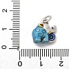 S999 Fine Silver Enamel Charms STER-D300-22AS-3