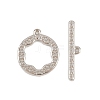 Flat Round Brass Toggle Clasps KK-G548-36P-3