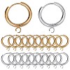 12Pcs 2 Colors 201 Stainless Steel Huggie Hoop Earring Findings STAS-SC0004-68-1