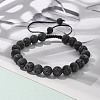 Natural Lava Rock Braided Bead Bracelets BJEW-R304-01-8mm-6