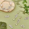 SUPERFINDINGS 8Pcs 2 Style  Brass Micro Pave Clear Cubic Zirconia Links Connectors ZIRC-FH0001-24-2