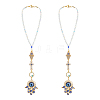 2Pcs Alloy Enamel Pendant Decorations HJEW-FH00008-1