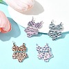 4Pcs 4 Styles Printed Acrylic Pendants MACR-FS0001-75-7