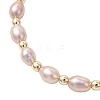 Natural Cultured Freshwater Pearl Beads Stretch Bracelets for Women BJEW-JB13540-01-3