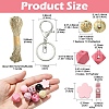 DIY Animal Cattle Theme Wooden Beaded Keychain Making Kits DIY-YW0008-69B-2