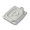 Anti-Tarnish 304 Stainless Steel Pendants STAS-U033-01P-P-2