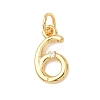 Brass Micro Pave Cubic Zirconia Pendants KK-D019-28G-06-1