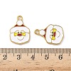 304 Stainless Steel Enamel Pendants STAS-L300-012G-26-3