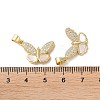 Brass Micro Pave Clear Cubic Zirconia Pendants KK-B083-38G-3