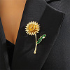 Sunflower Alloy Enamel Brooches PW-WGD7A43-01-4