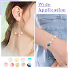 198Pcs 9 Colors Frosted Baking Paint Crackle Glass Beads with Glitter Powder DGLA-TA0001-23-8