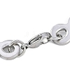 304 Stainless Steel Hollow Oval Byzantine Chain Bracelets BJEW-B078-145P-3