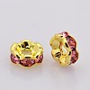 Brass Rhinestone Spacer Beads RB-A014-L6mm-23G-NF-2
