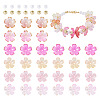 160Pcs 8 Styles Acrylic Bead Caps OACR-TA0004-53B-1