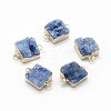 Natural Druzy Quartz Links connectors G-P396-11G-01-1