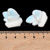 Flocking Opaque Resin Pendants RESI-F064-A04-3