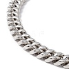 Non-Tarnish 304 Stainless Steel Curb Chains Necklace for Women NJEW-E155-02P-01-2