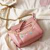 4Pcs 2 Styles Alloy Enamel Butterfly Flower Charm Iron Bag Decorative Chains HJEW-DR00190-4