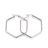 Tarnish Resistant 201 Stainless Steel Hoop Earrings EJEW-A052-25A-1