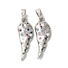 Brass Micro Pave Cubic Zirconia Pendants KK-F911-22P-1