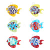 6Pcs 6 Colors Handmade Lampwork Pendants LAMP-TA0002-67C-2