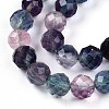 Natural Rainbow Fluorite Beads Strands G-T140-22B-4