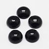 Natural Dyed & Heated Black Agate Cabochons G-F313-01-8mm-2