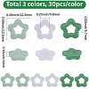 90Pcs 3 Colors Glass Imitation Jade Button Pendants DIY-SC0032-65-2
