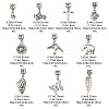 10Pcs 10 Styles Tibetan Style Alloy European Dangle Charms PALLOY-FZ00005-4