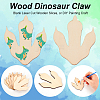 Unfinished Wood Dinosaur Claw Ornaments WOOD-WH0027-84-4