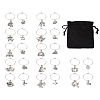 48Pcs 24 Style 12 Constellations Alloy Wine Glass Charms with Rhinestone AJEW-TAC00002-20