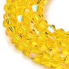 Transparent Electroplate Glass Beads Strands EGLA-A039-T3mm-L22-3
