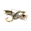 Dragon Alloy Rhinestone Brooches X1-JEWB-K018-14AG-01-2