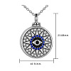 Stainless Steel Evil Eye Urn Ashes Necklaces PW-WG7765E-01-3