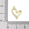 Rack Plating Brass Love Heart Connector Charms KK-M293-47G-3