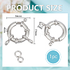 1Pc 925 Sterling Silver Spring Ring Clasps STER-BC0003-01B-2