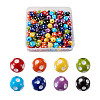 120Pcs 8 Colors Opaque Resin Beads RESI-CW0001-06A-9