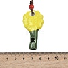 Adjustable Sunflower Porcelain Whistle Pendant Waxed Cord Necklaces for Women FB-CBA68CE-01B-5