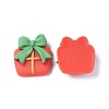 Christmas Theme Opaque Resin Cabochons RESI-F042-01C-1