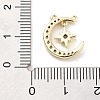 Brass Micro Pave Clear Cubic Zirconia Pendants ZIRC-L104-003G-3