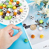 DICOSMETIC 48Pcs 8 Colors All Kinds of Sports Balls Silicone Beads SIL-DC0001-03-3