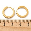 Ion Plating(IP) Frosted 304 Stainless Steel Huggie Hoop Earrings for Women EJEW-C096-31C-G-4