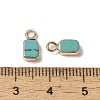 Synthetic Turquoise Rectangle Charms G-Q169-07G-12-3