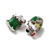 Christmas Theme Alloy Enamel European Beads PALLOY-D058-01P-07-3