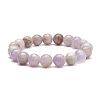 4Pcs 4 Size Natural Amethyst Round Beaded Stretch Bracelets Set BJEW-JB08992-4