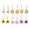 6Pairs 6 Colors Glass Seed Bead Dangle Earrings EJEW-MZ00230-1