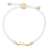 1pc Adjustable Nylon Cord Slider Bracelets for Women BJEW-LP0001-33F-G-1