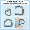 Unicraftale 12Pcs 3 Colors Alloy Spring Gate Rings FIND-UN0003-21-5