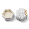 Embossed Hexagon Plastic Pendant Necklace Storage Boxes LS-CON-P020-B01-3